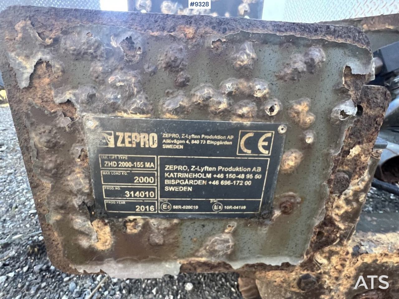 Tail lift - Zepro- ZHD 2000-155MA - Гидроборт: фото 5 Tail lift - Zepro- ZHD 2000-155MA - Гидроборт: фото 5