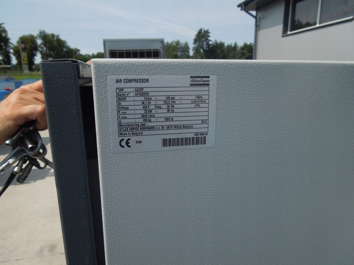 ATLAS COPCO GA22P - Воздушный компрессор: фото 3 ATLAS COPCO GA22P - Воздушный компрессор: фото 3