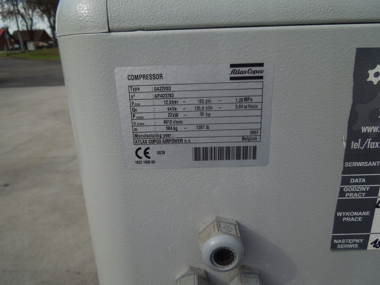 ATLAS COPCO GA22VSDFF - Воздушный компрессор: фото 5 ATLAS COPCO GA22VSDFF - Воздушный компрессор: фото 5