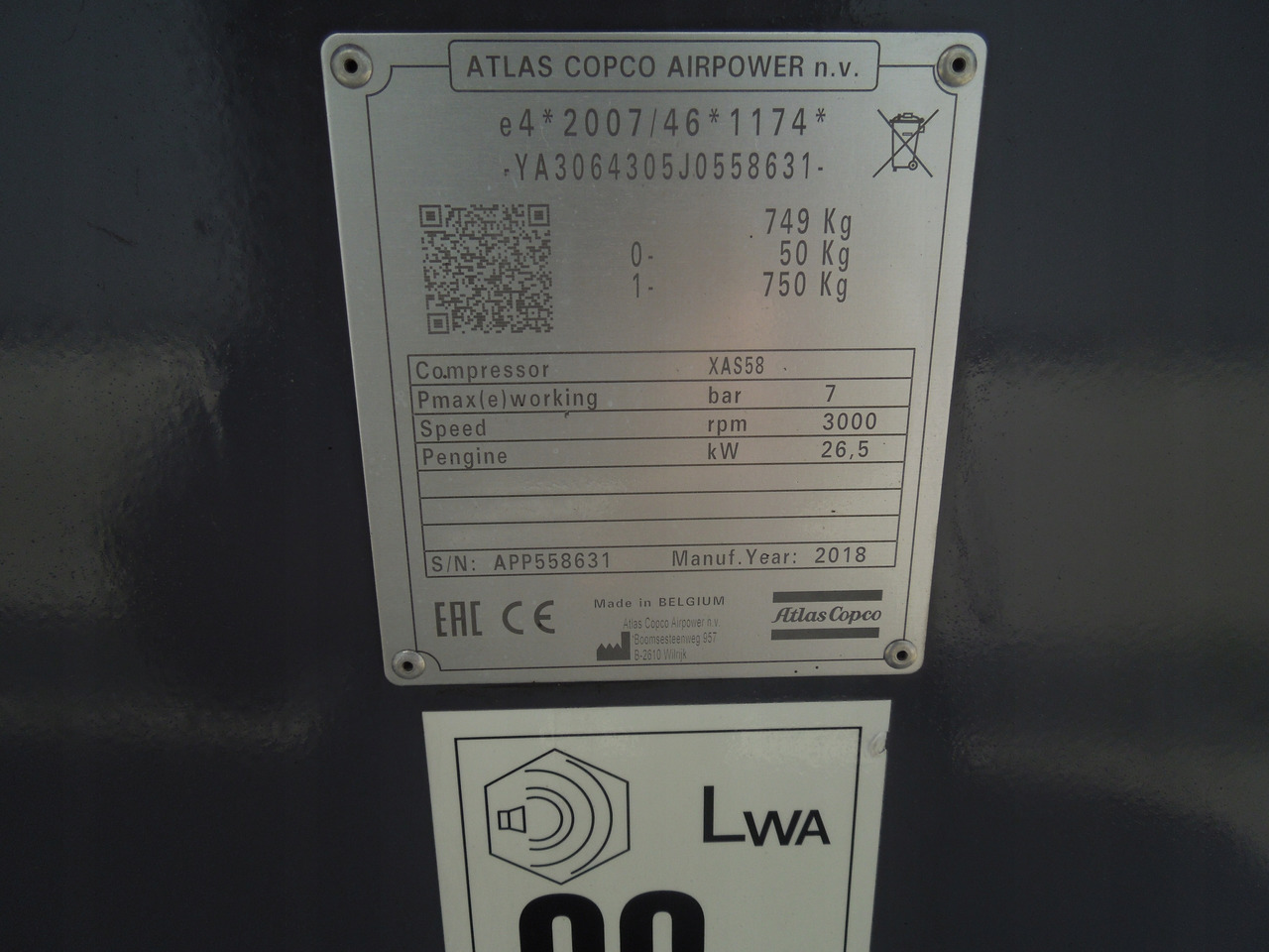 Atlas Copco XAS58 - Воздушный компрессор: фото 2 Atlas Copco XAS58 - Воздушный компрессор: фото 2