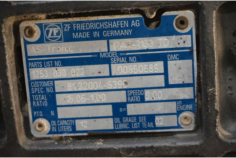ZF 12AS2130DD TGS 81.32004-6257 - Коробка передач для Грузовиков: фото 5 ZF 12AS2130DD TGS 81.32004-6257 - Коробка передач для Грузовиков: фото 5