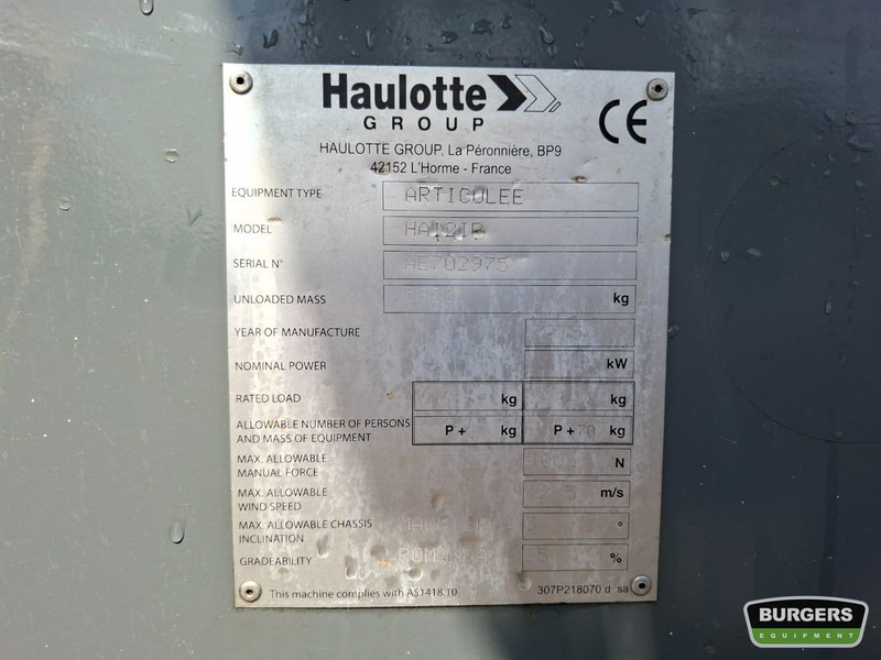 Haulotte HA12IP Nieuwe Accus - Коленчатый подъемник: фото 5 Haulotte HA12IP Nieuwe Accus - Коленчатый подъемник: фото 5