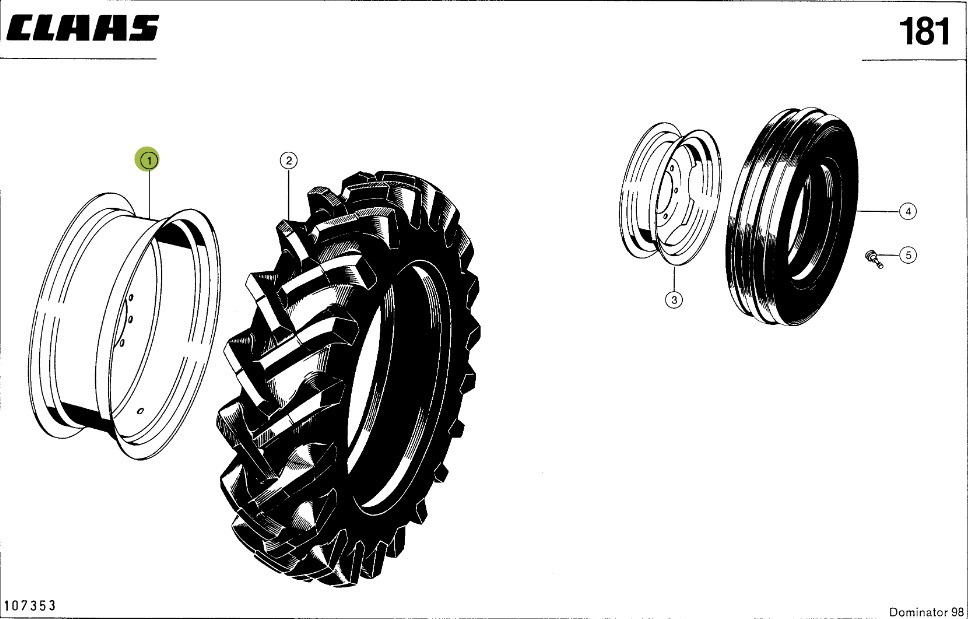 Claas Dominator 98 - koło felga 0006058511 - Колесный диск для Сельскохозяйственной техники: фото 1 Claas Dominator 98 - koło felga 0006058511 - Колесный диск для Сельскохозяйственной техники: фото 1