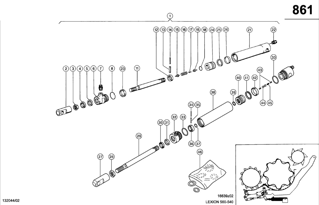 Claas Lexion 560 TŁOCZYSKO 0000876190 (Siłownik hydr. przestawianie klepiska, lewa) - Гидравлический цилиндр для Сельскохозяйственной техники: фото 1 Claas Lexion 560 TŁOCZYSKO 0000876190 (Siłownik hydr. przestawianie klepiska, lewa) - Гидравлический цилиндр для Сельскохозяйственной техники: фото 1