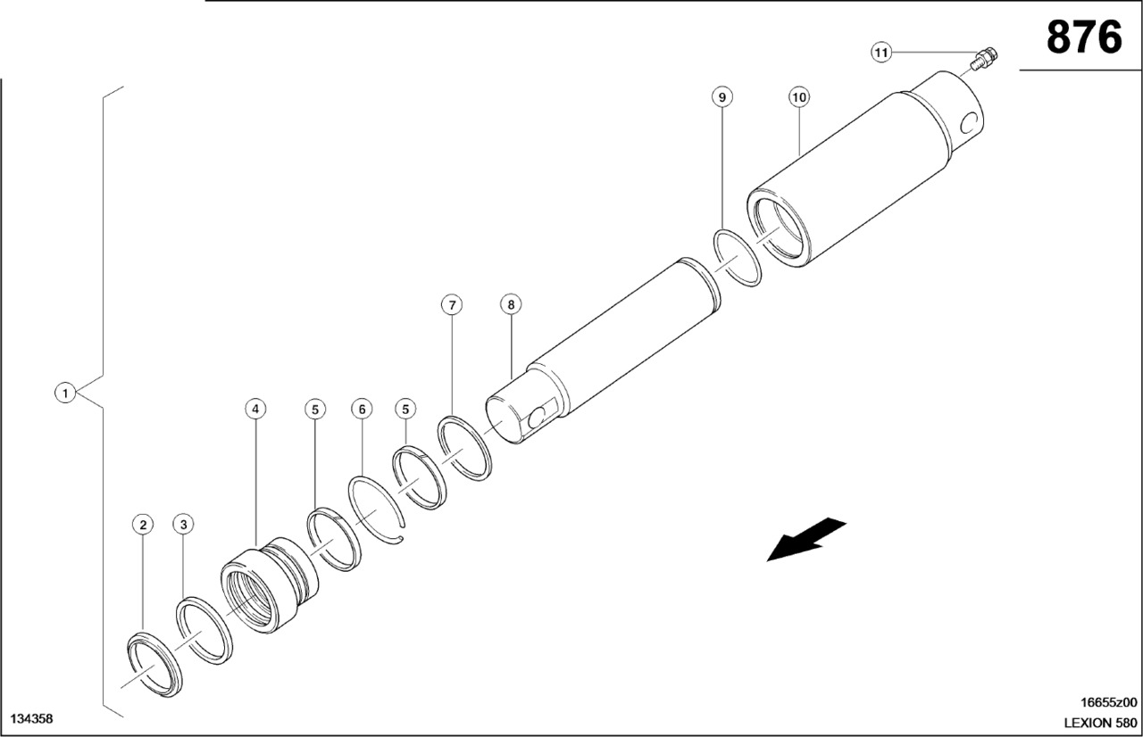 Claas Lexion 580 GŁOWICA CYLINDRA 0000853020 (Siłownik hydr. napinanie gumowych gąsienic) - Гидравлический цилиндр для Сельскохозяйственной техники: фото 1 Claas Lexion 580 GŁOWICA CYLINDRA 0000853020 (Siłownik hydr. napinanie gumowych gąsienic) - Гидравлический цилиндр для Сельскохозяйственной техники: фото 1