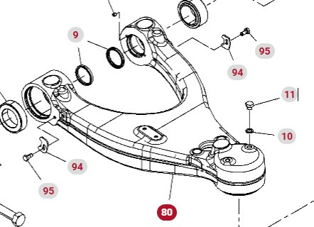 Fendt 930 933 936 939 942 GEN 7 Wahacz Górny Lewy CZĘŚCI H218PF050049A - Рессорная подвеска для Сельскохозяйственной техники: фото 1 Fendt 930 933 936 939 942 GEN 7 Wahacz Górny Lewy CZĘŚCI H218PF050049A - Рессорная подвеска для Сельскохозяйственной техники: фото 1
