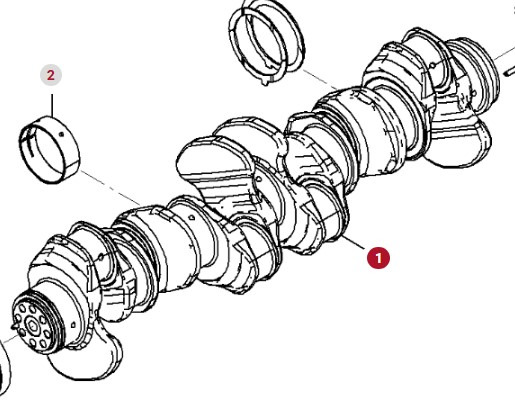 Fendt 936 Gen 7 Silnik D1556LE523 Wał Korbowy H218PF150081A CZĘŚCI - Коленчатый вал для Сельскохозяйственной техники: фото 1 Fendt 936 Gen 7 Silnik D1556LE523 Wał Korbowy H218PF150081A CZĘŚCI - Коленчатый вал для Сельскохозяйственной техники: фото 1