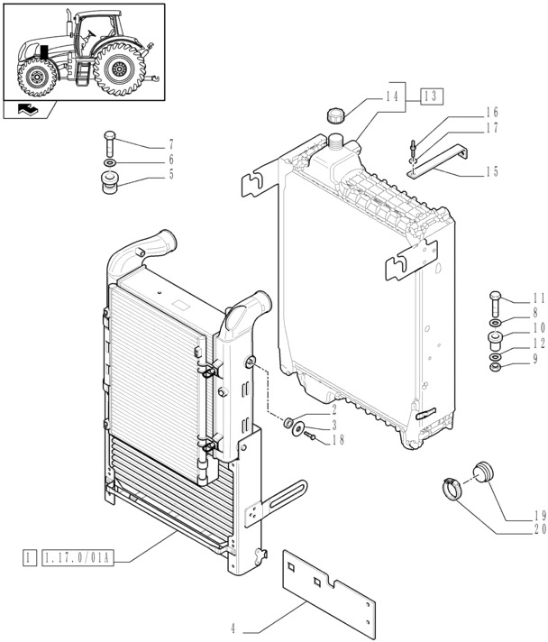 New Holland T6010 Zespół chłodnicy 84249165 - Радиатор для Тракторов: фото 1 New Holland T6010 Zespół chłodnicy 84249165 - Радиатор для Тракторов: фото 1