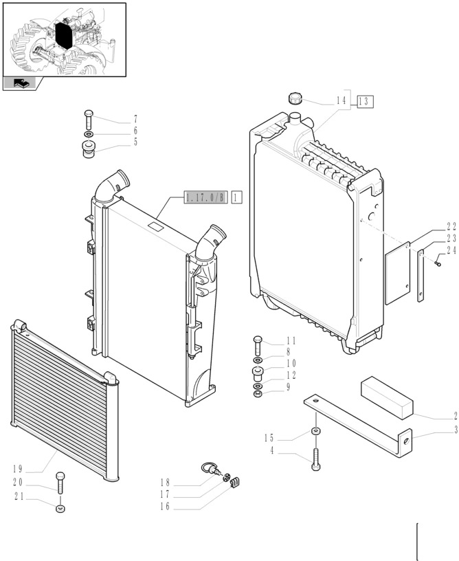 New Holland T6090 Chłodnica 87737096 - Радиатор для Сельскохозяйственной техники: фото 1 New Holland T6090 Chłodnica 87737096 - Радиатор для Сельскохозяйственной техники: фото 1