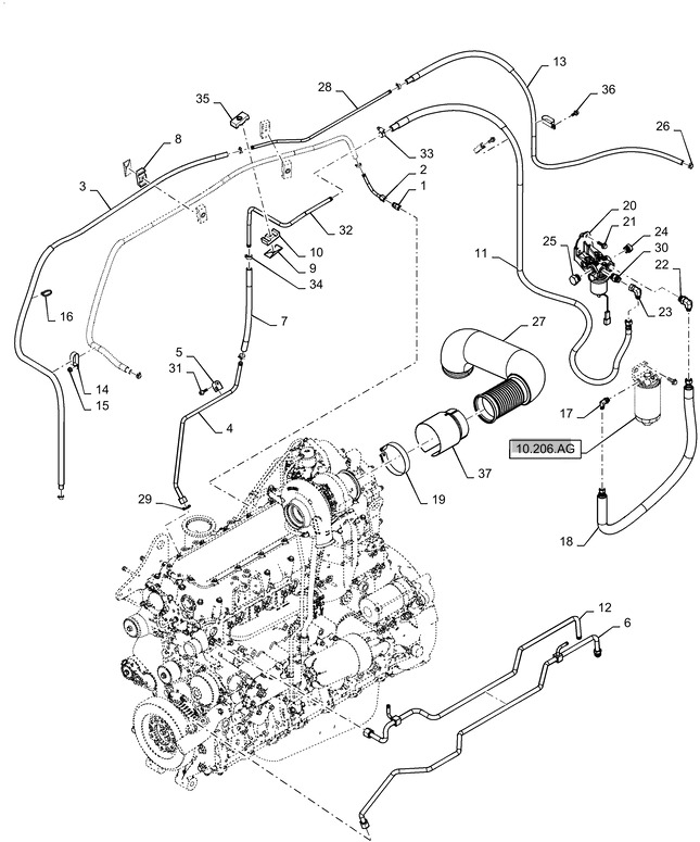 New Holland T6090 T6070 T7230 Rurka 84557666 - Двигатель и запчасти для Тракторов: фото 1 New Holland T6090 T6070 T7230 Rurka 84557666 - Двигатель и запчасти для Тракторов: фото 1