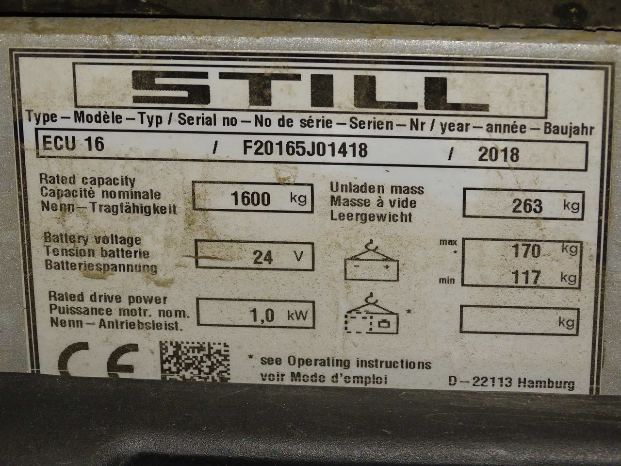 STILL ECU16 - Тележка: фото 5 STILL ECU16 - Тележка: фото 5