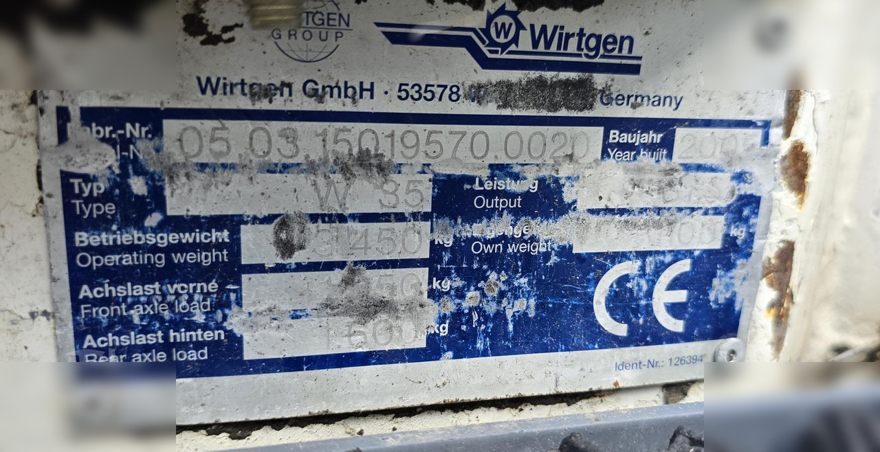 2005 WIRTGEN W35DC - Дорожная фреза: фото 2 2005 WIRTGEN W35DC - Дорожная фреза: фото 2