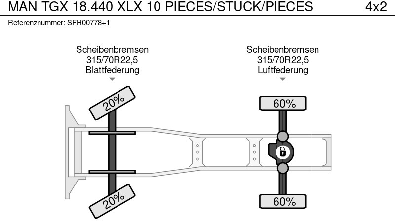 MAN TGX 18.440 XLX 10 PIECES/STUCK/PIECES лизинг MAN TGX 18.440 XLX 10 PIECES/STUCK/PIECES: фото 14
