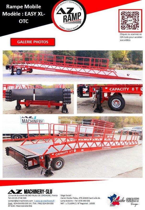 Новый Погрузочная рампа AZ RAMP-EASY XL-8 OTC . Mobil Loading Ramp  WIDE With Level Off, 8 t Capacity: фото 6