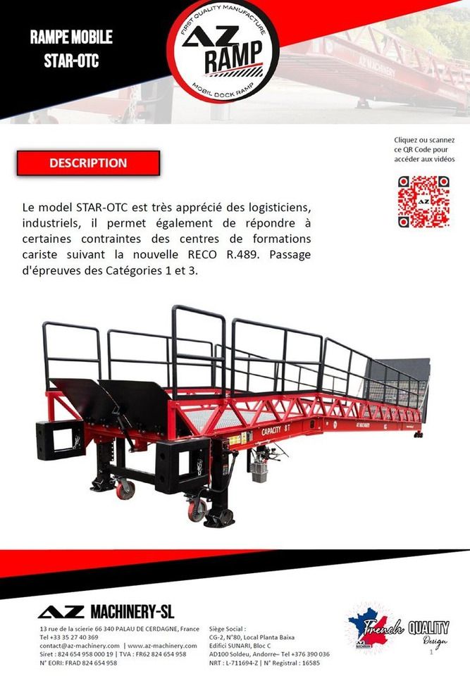 Loading Ramp with with hydraulic folding bridge - AZ RAMP - STAR-OTC- 8T. 8 ton capacity - Погрузочная рампа: фото 2 Loading Ramp with with hydraulic folding bridge - AZ RAMP - STAR-OTC- 8T. 8 ton capacity - Погрузочная рампа: фото 2