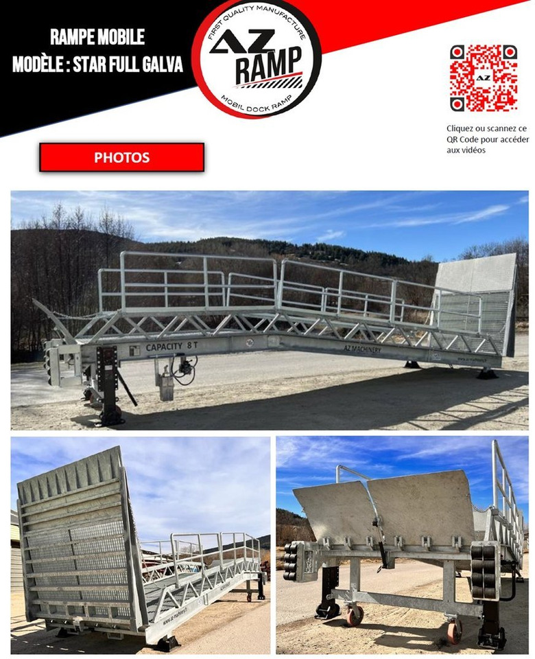 Новый Погрузочная рампа Loading Ramp with with hydraulic tilting bridge -  AZ RAMP - STAR- 8T FULL GALVA: фото 12