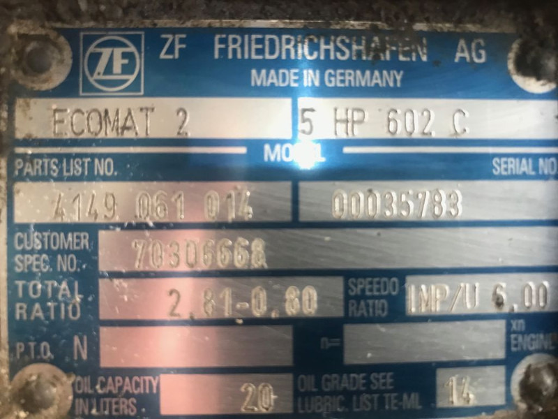 ZF 5HP502C, 5HP592C, 5HP602C, 5HP504C, 5HP594C, 5HP604C - Коробка передач: фото 3 ZF 5HP502C, 5HP592C, 5HP602C, 5HP504C, 5HP594C, 5HP604C - Коробка передач: фото 3