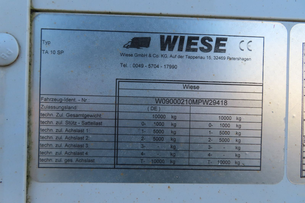 Тентованный прицеп Wiese Tandem Planenanhänger: фото 15 Тентованный прицеп Wiese Tandem Planenanhänger: фото 15