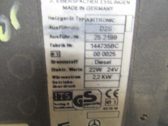 EBERSPACHER “AIRTRONIC” NIGHT HEATER TYPE D2 & D1LC CHOICE AVAILABLE SUITS MAN AND MERCEDES - Кабина и интерьер для Грузовиков: фото 4 EBERSPACHER “AIRTRONIC” NIGHT HEATER TYPE D2 & D1LC CHOICE AVAILABLE SUITS MAN AND MERCEDES - Кабина и интерьер для Грузовиков: фото 4