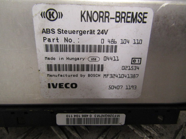 IVECO TECTOR 75E17/18 ABS ECU P/NO 504071193/486104110 - Блок управления для Грузовиков: фото 2 IVECO TECTOR 75E17/18 ABS ECU P/NO 504071193/486104110 - Блок управления для Грузовиков: фото 2