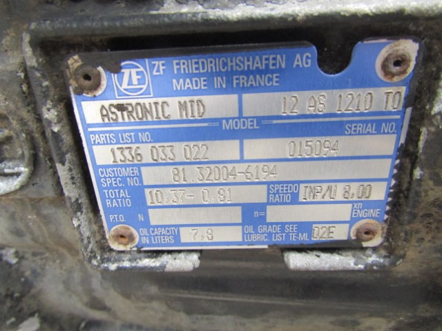 MAN TGM / TGS ASTRONIC MID 12AS 1210.70 GEARBOX - Коробка передач для Грузовиков: фото 2 MAN TGM / TGS ASTRONIC MID 12AS 1210.70 GEARBOX - Коробка передач для Грузовиков: фото 2