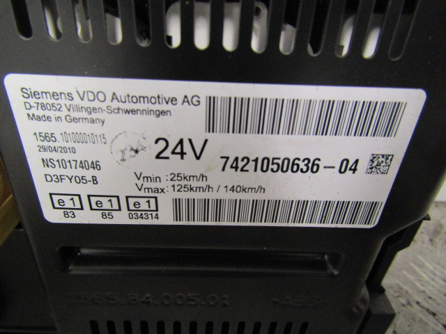 RENAULT MIDLUM DXI CLOCK CLUSTER P/NO 7421050636-04 - Кабина и интерьер для Грузовиков: фото 3 RENAULT MIDLUM DXI CLOCK CLUSTER P/NO 7421050636-04 - Кабина и интерьер для Грузовиков: фото 3