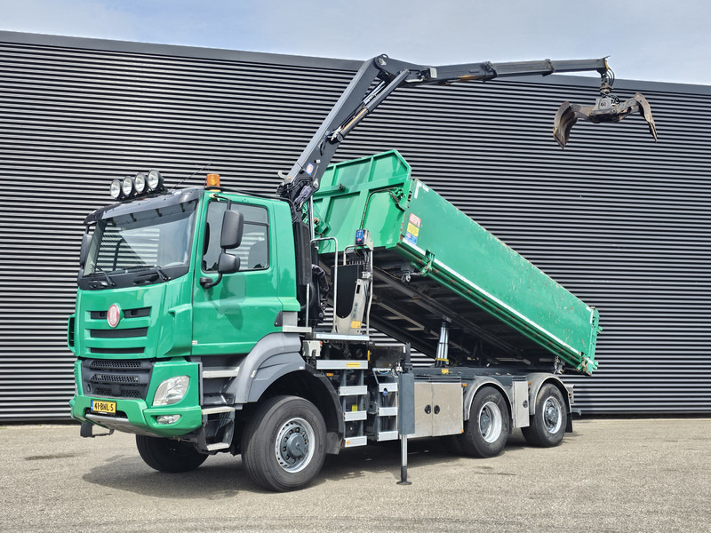 Tatra T158/II 6X6 / HMF Z CRANE + 2 SIDE TIPPER - Самосвал, Автоманипулятор: фото 1 Tatra T158/II 6X6 / HMF Z CRANE + 2 SIDE TIPPER - Самосвал, Автоманипулятор: фото 1