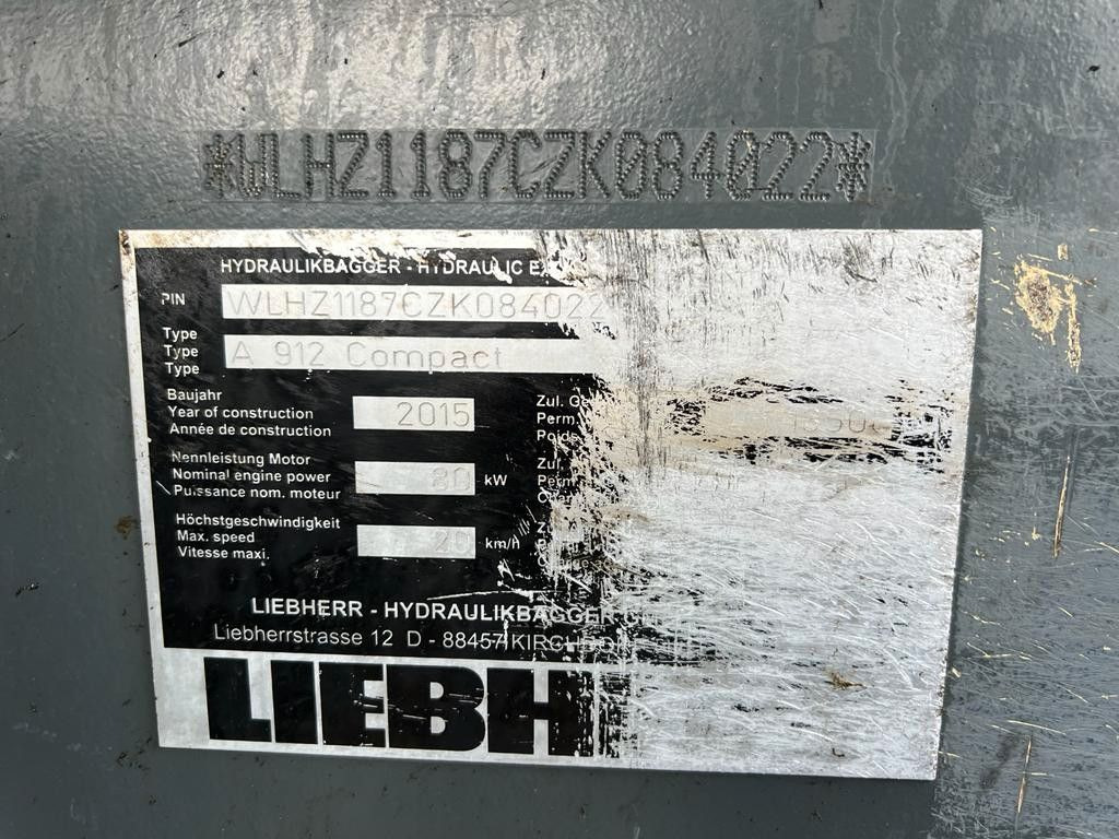 Liebherr A 912 Compact 3X Löffel 3 X Buckets - Колёсный экскаватор: фото 3 Liebherr A 912 Compact 3X Löffel 3 X Buckets - Колёсный экскаватор: фото 3