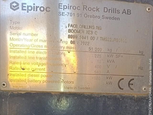 Epiroc Boomer XE3C - Горнодобывающая техника: фото 2 Epiroc Boomer XE3C - Горнодобывающая техника: фото 2