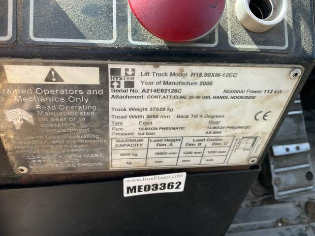 Hyster H18.00XM-12EC - Контейнерный погрузчик: фото 5 Hyster H18.00XM-12EC - Контейнерный погрузчик: фото 5