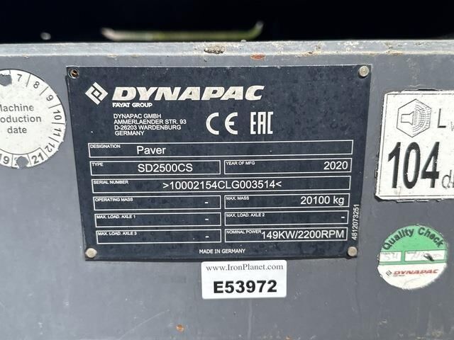Dynapac Sd2500cs - Асфальтоукладчик: фото 5 Dynapac Sd2500cs - Асфальтоукладчик: фото 5