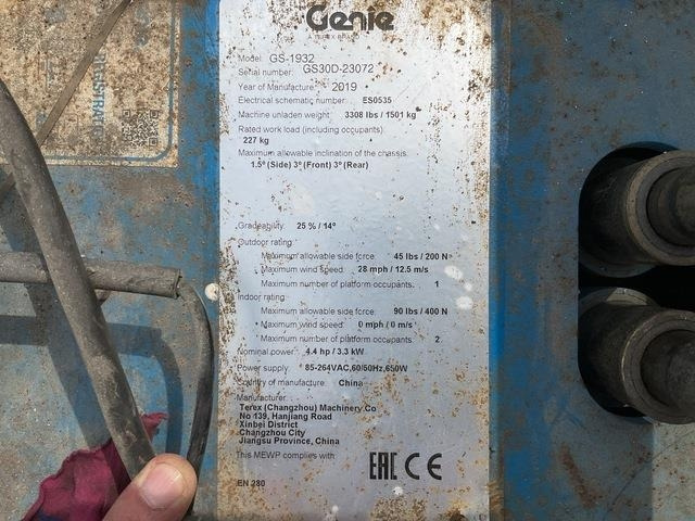 Genie GS1932 - Ножничный подъемник: фото 5 Genie GS1932 - Ножничный подъемник: фото 5