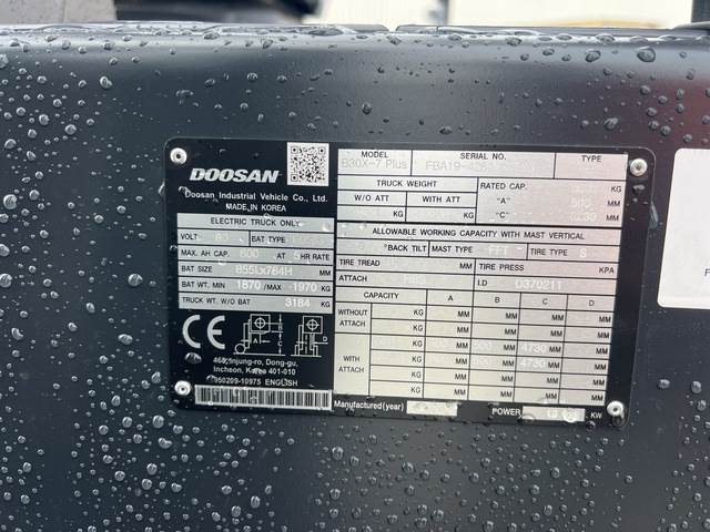 Doosan B30X-7 PLUS - Электропогрузчик: фото 5 Doosan B30X-7 PLUS - Электропогрузчик: фото 5
