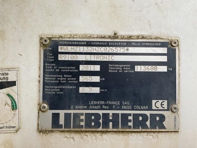 Liebherr R9100 - Гусеничный экскаватор: фото 5 Liebherr R9100 - Гусеничный экскаватор: фото 5