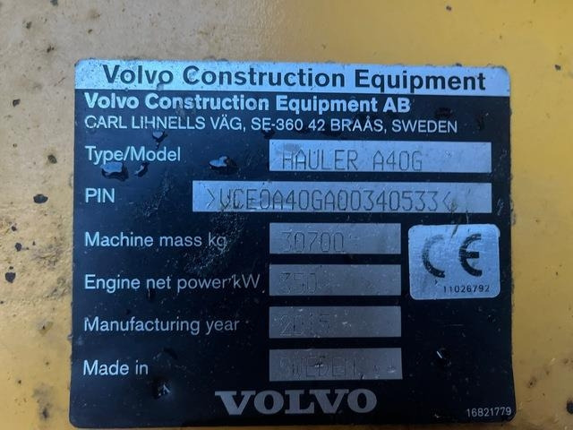 Volvo A40G - Сочленённый самосвал: фото 5 Volvo A40G - Сочленённый самосвал: фото 5