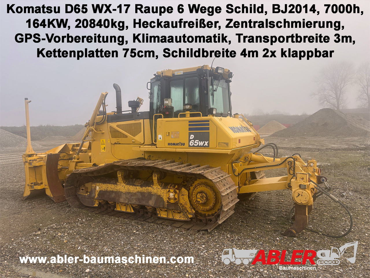 Komatsu D65 WX-17 Planierraupe 6 Wege mit Heckaufreißer - Бульдозер: фото 1 Komatsu D65 WX-17 Planierraupe 6 Wege mit Heckaufreißer - Бульдозер: фото 1