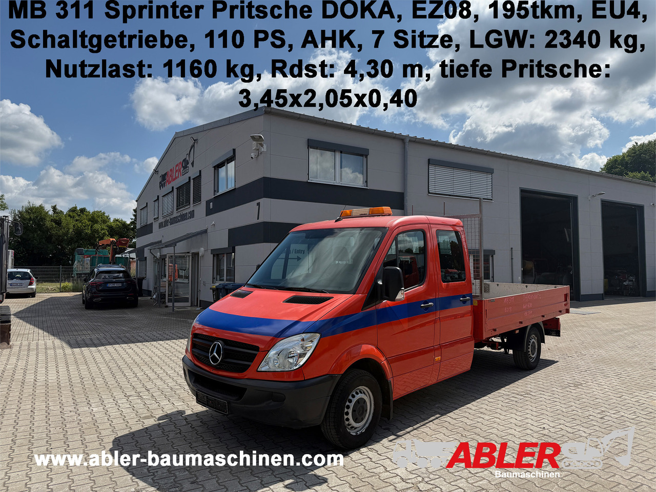 Mercedes-Benz 311 Sprinter Pritsche AHK - Грузовик бортовой/ Платформа: фото 1 Mercedes-Benz 311 Sprinter Pritsche AHK - Грузовик бортовой/ Платформа: фото 1