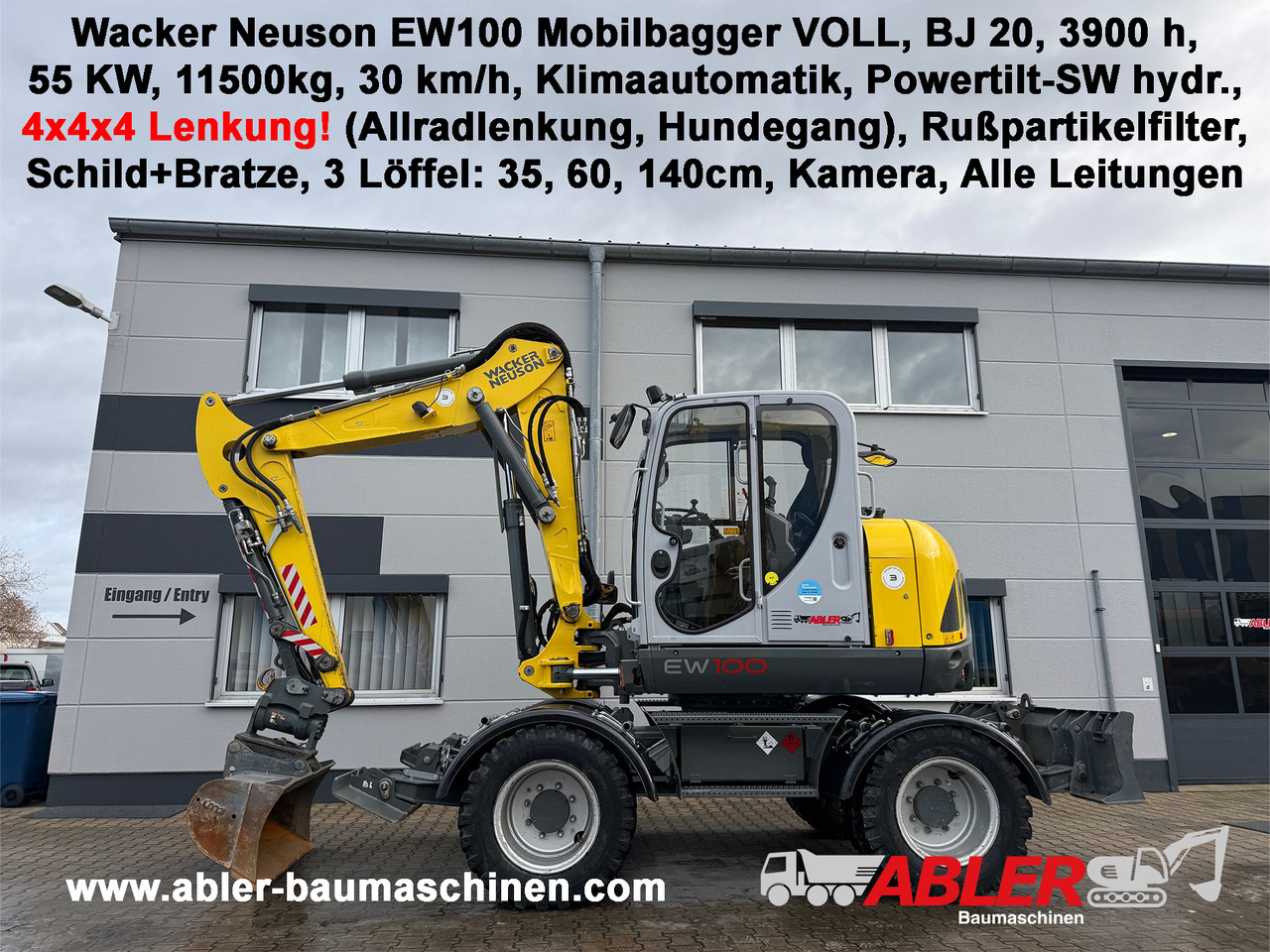Wacker Neuson EW100 Mobilbagger Allradlenkung VOLL - Экскаватор: фото 1 Wacker Neuson EW100 Mobilbagger Allradlenkung VOLL - Экскаватор: фото 1