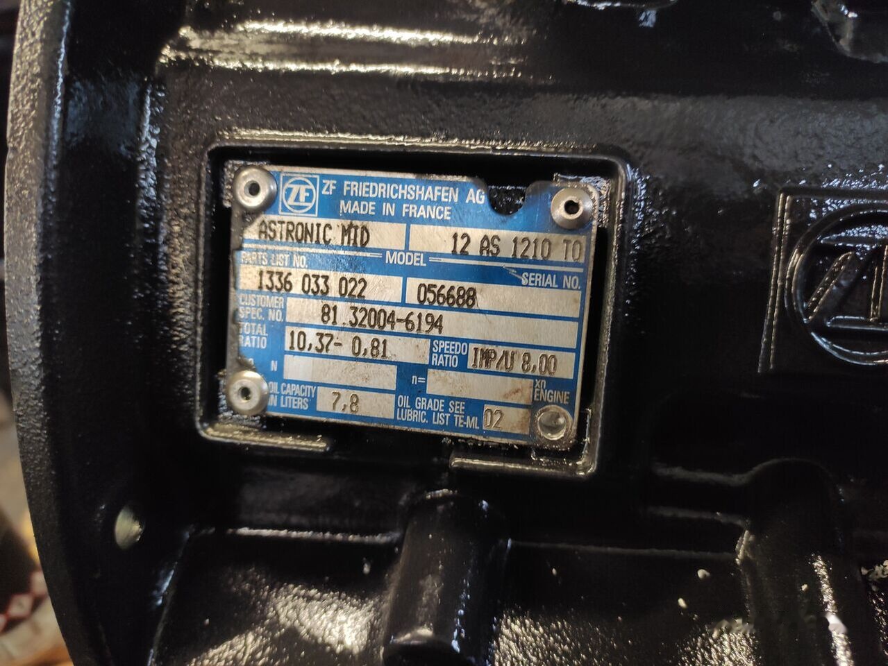 MAN (ZF 12AS1210TD) - Коробка передач для Грузовиков: фото 2 MAN (ZF 12AS1210TD) - Коробка передач для Грузовиков: фото 2