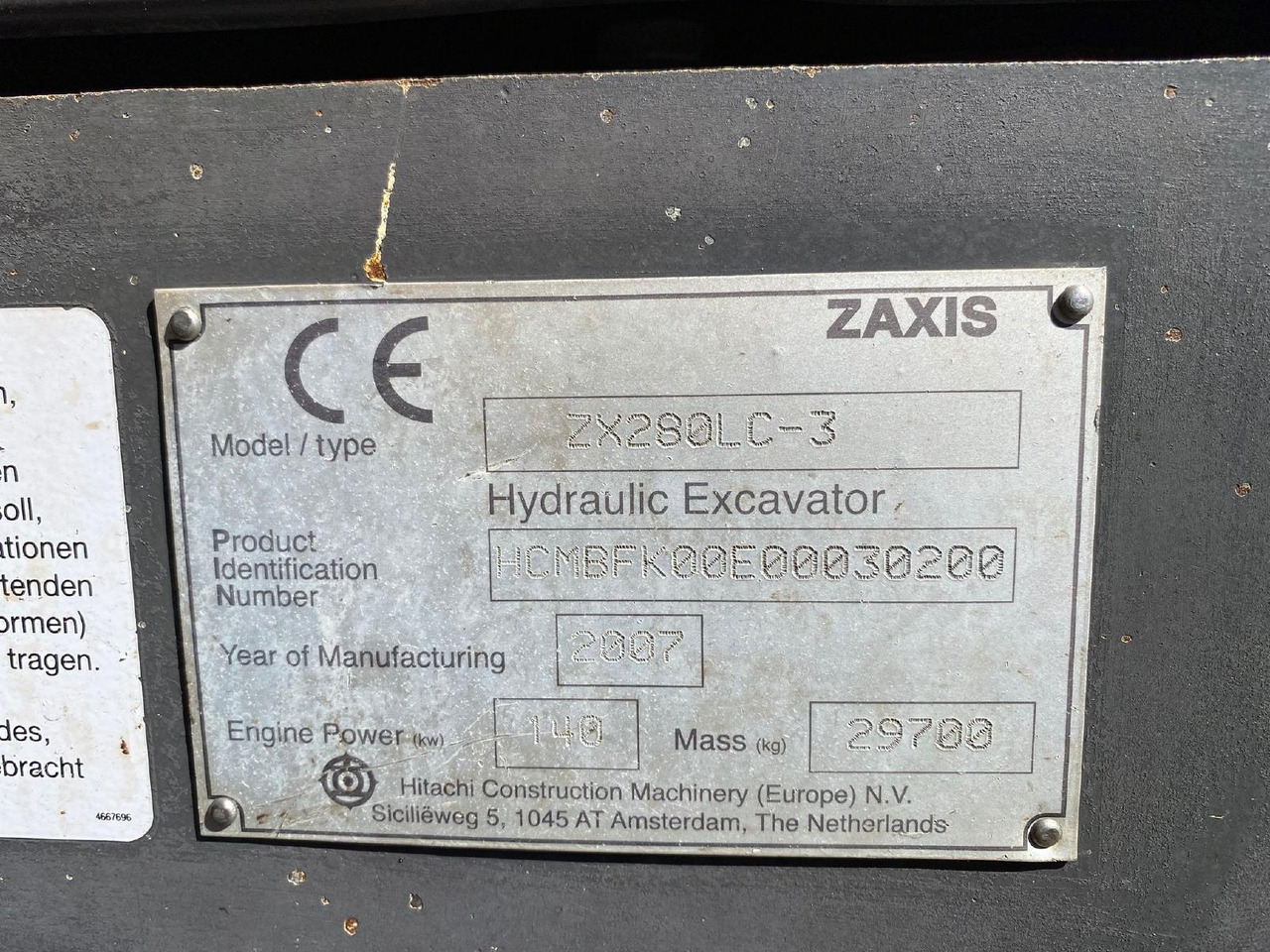 Hitachi ZX 280 LC -3 - Гусеничный экскаватор: фото 3 Hitachi ZX 280 LC -3 - Гусеничный экскаватор: фото 3