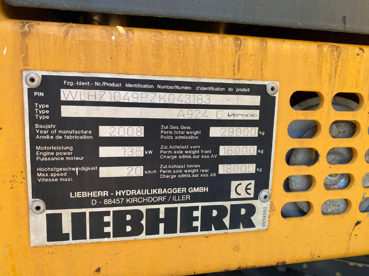 Колёсный экскаватор Liebherr A924 C LIT: фото 10