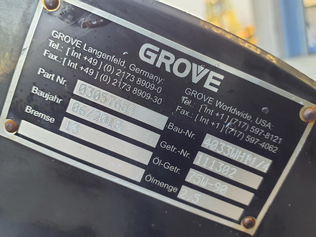 Grove GMK 4090 Main hoist - Лебёдка для Кранов: фото 5 Grove GMK 4090 Main hoist - Лебёдка для Кранов: фото 5