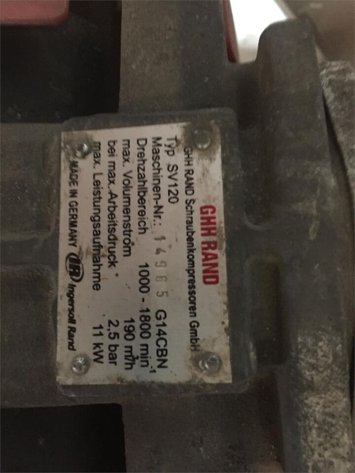 GHH RAND SV120 kompressor - Пневмокомпрессор для Грузовиков: фото 5 GHH RAND SV120 kompressor - Пневмокомпрессор для Грузовиков: фото 5