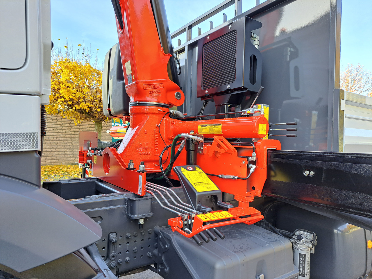 Новый Грузовик бортовой/ Платформа, Автоманипулятор MERCEDES-BENZ AROCS 3340 CRANE FASSI F245 FLATBED TWISTLOCK EURO 3: фото 8