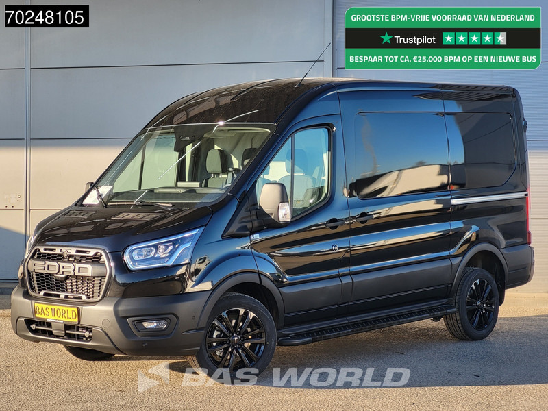 Новый Цельнометаллический фургон Ford Transit 165pk Automaat Limited Black Edition Dubbele schuifdeur L2H2 ACC 360camera Navi CarPlay Xenon Camera 10m3 Airco: фото 1