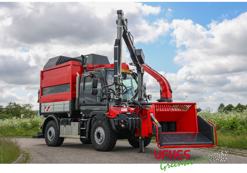 Лёгкий коммерческий автомобиль Mercedes-Benz Unimog U 427 Greentec woodchipper combi: фото 8
