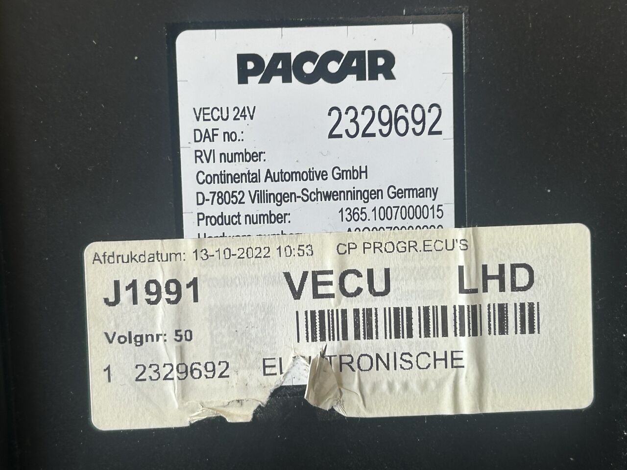 DAF XF 106 G2 / XG VECU MODULE - Блок управления для Грузовиков: фото 2 DAF XF 106 G2 / XG VECU MODULE - Блок управления для Грузовиков: фото 2