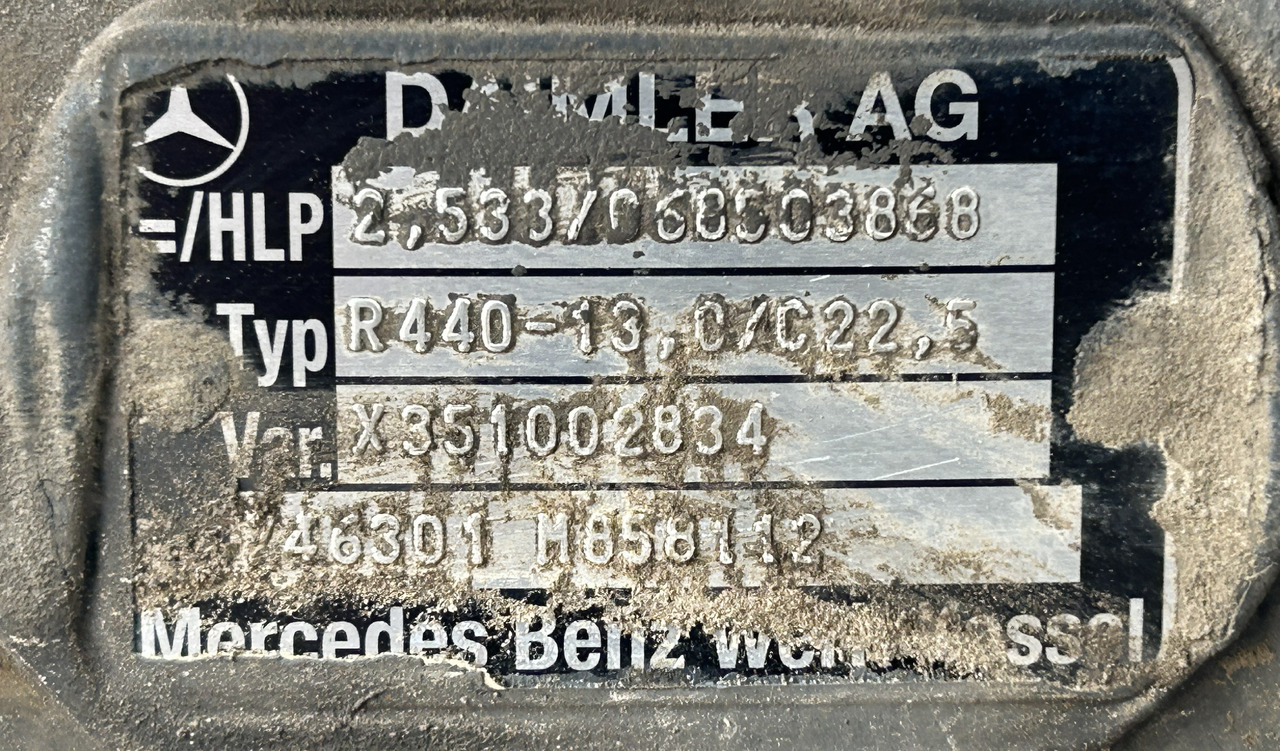 MERCEDES ACTROS MP4 AXLE + HUBS R440-13 2,533 - Задняя ось для Грузовиков: фото 5 MERCEDES ACTROS MP4 AXLE + HUBS R440-13 2,533 - Задняя ось для Грузовиков: фото 5
