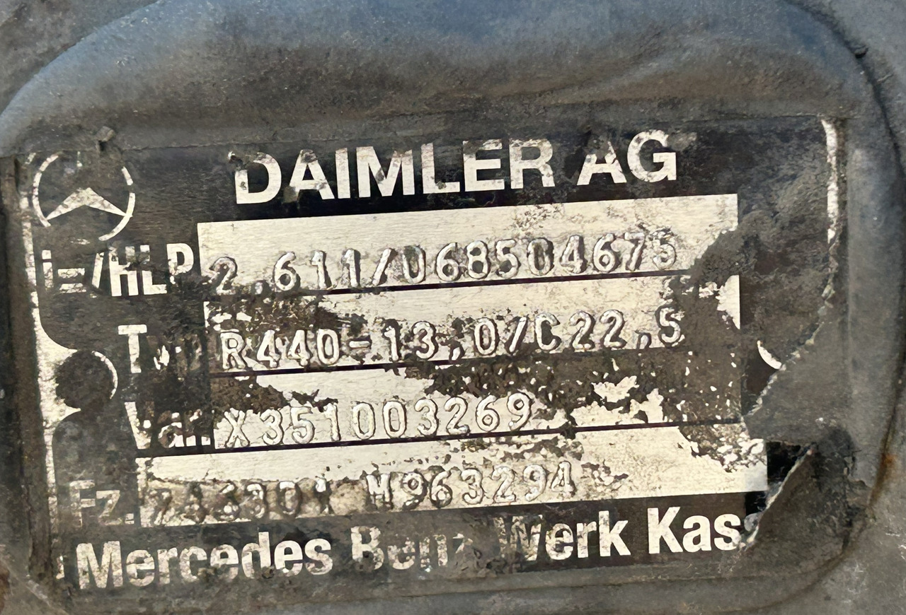 MERCEDES ACTROS MP4 REAR AXLE DFFERENTIAL + HUBS R440-13 2,611 - Задняя ось для Грузовиков: фото 5 MERCEDES ACTROS MP4 REAR AXLE DFFERENTIAL + HUBS R440-13 2,611 - Задняя ось для Грузовиков: фото 5