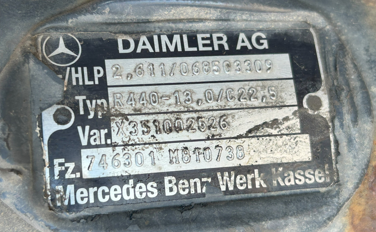 Задняя ось для Грузовиков MERCEDES AROCS MP4 AXLE + HUBS R440-13 2,611: фото 8